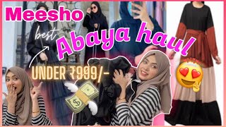 Meesho Abaya haul under ₹999 😱😍best quality abayas🤩 must watch 😘 meeshoabayahaul [upl. by Valenta]