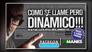 ⚡PATREON  ROTULO  CAJETIN  Pie de plano  MEMBRETE  VIÑETA Bloque dinAmico autocad arquitectura [upl. by Federica434]