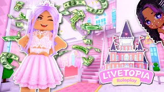 SPOILED BRAT BUYS A SECRET CASTLE IN LIVETOPIA Livetopia Rp Roblox Roleplay Story [upl. by Ataynik762]