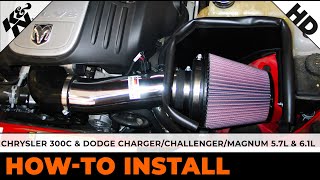 Chrysler 300C amp Dodge ChargerChallengerMagnum 57L amp 61L 692526TP Air Intake Installation [upl. by Marja]