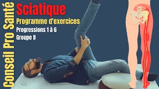 Exercice SCIATIQUE  PROGRAMME dexercices pour la soigner [upl. by Nyleahcim]