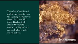 CYANIDE SULPHIDE GOLD LEACHING PROCESS GROUP F [upl. by Almire]