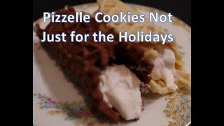 Chocolate Pizzelle Cookies Cream filled Pizzelles [upl. by Anailuj]