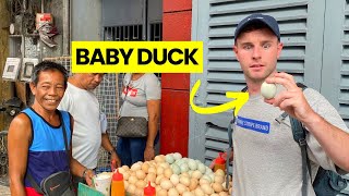 Eating FERTILIZED Duck Egg in the Philippines 🇵🇭 [upl. by Nirrad]