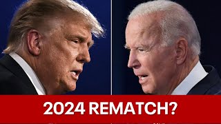 Michigan primary 2024 TrumpBiden win edging closer to a rematch [upl. by Akineg451]