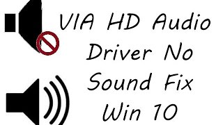 Via HD audio driver fix for Windows 10 All Verison [upl. by Mason]