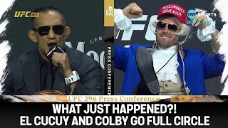 WHAT JUST HAPPENED 😂 Tony Ferguson and Colby Covington do a full 180  UFC296 Press Conference [upl. by Silas]