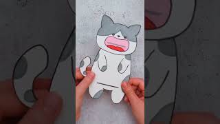 FUN DIY Cutest Cat Paper Toys shorts papercraft [upl. by Nosbig]