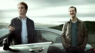 Decision  New Mercedes TV spot with Nico Rosberg Michael Schumacher and pregnant woman [upl. by Initsed]