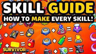 Survivorio SKILL GUIDE amp TIPS  How To EVOLVE EVERY SKILL amp WEAPON in Survivorio [upl. by Htez]