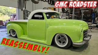 Reassembling our kustom 1949 GMC Roadster Pickup after paint [upl. by Otxis]