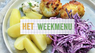 Het Weekmenu 2  Visballetjes met rode kool en aardappelen [upl. by Yehsa192]