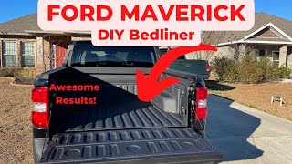 How to Spray Bedliner 2022 Ford Maverick [upl. by Krigsman66]