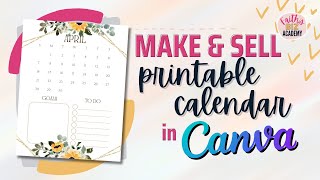 How To Create Printable Calendar In Canva FREE Calendar 2024 Canva Template [upl. by Akihsar]