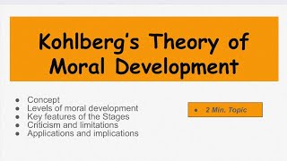 kohlbergh theory of moral development  bed med JBT NET jrf InculcateTeaching [upl. by Hailat160]