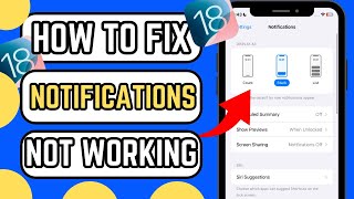 How To Fix Notifications Not Working on iPhone After Updating iOS 18 Beta  2024  iPhone [upl. by Ramat194]