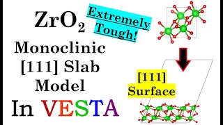 VESTA Software  ZrO2 111 Slab Model with Vacuum tutorial [upl. by Hartfield]