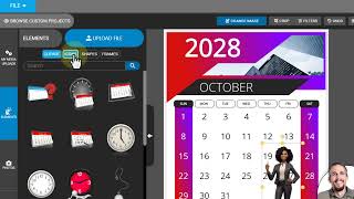 How to Download and Edit Calendar Templates on PresenterMedia with the Online Calendar Maker App [upl. by Arammahs]