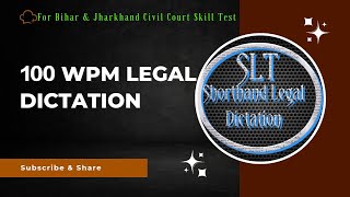 100 WPM legal dictation  100 WPM english dictation  Shorthand dictation legal dictation 100 speed [upl. by Rehttam]