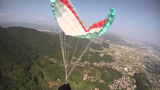 out of control Reserve parachute Toss Twist of Lines SAT fullstall japan 2013 9 13 [upl. by Gisele]