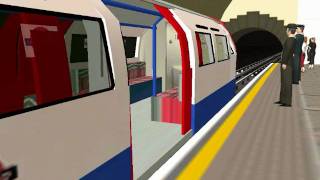 A northbound Bakerloo line train at Lamberth North in Trainz 2009 [upl. by Laureen256]