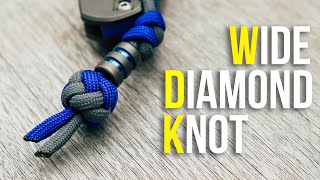 💎Tie A Wide Diamond Knot Tutorial  Wide Paracord Lanyard Knot [upl. by Esekram6]