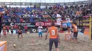 Deutsche BeachVolleyball Meisterschaften 2014 BeachAcademy Showtraining [upl. by Lightman]