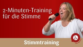 Stimmtraining  das 2MinutenStimmtraining für eine kraftvolle Sprechstimme [upl. by Ahter]