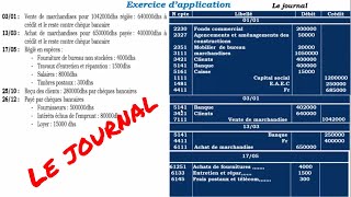 Exercice dapplication 3 le journal [upl. by Ylreveb]