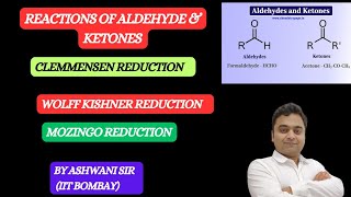 MECHANISM OF CLEMMENSEN amp WOLFF KISHNER REDUCTION II MOZINGO REACTION I ALDEHYDE amp KETONES CHEMISTRY [upl. by Ardekahs354]