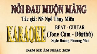 Karaoke NỖI ĐAU MUỘN MÀNG  Guitar Style Hoàng Mai Phương [upl. by Crudden452]