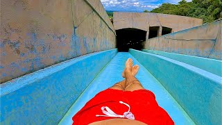 Dark Tunnel Water Slide at Parque Aquático Cascanéia [upl. by Pavla]