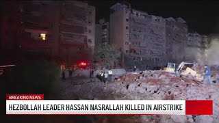 Hezbollah leader killed in Israeli airstrike [upl. by Yrrab]