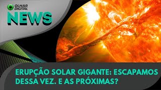 Ao Vivo  Erupção solar gigante escapamos dessa vez E as próximas  21022022  OlharDigital [upl. by Meean]