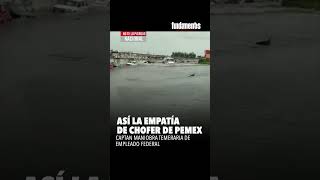 Puso en riesgo pipa de Pemex a varios automovilistas en medio de inundación en Veracruz veracruz [upl. by Jonna664]