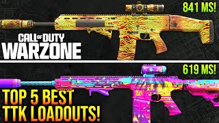 WARZONE New TOP 5 BEST TTK META LOADOUTS After Update WARZONE Fastest TTK Weapons [upl. by Ueihttam145]