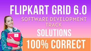 Flipkart Grid 60 Software Development Track Solutions  Flipkart Grid 6 Level 1 MCQ Solutions [upl. by Needan]