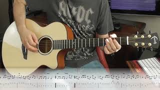 LCM Grade 5 acoustic guitar Drowsy MaggieCooleys Reel with tab and rhythm guitar backing [upl. by Baggott]