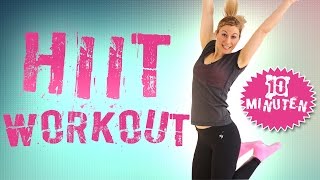 Ultimatives HIIT Workout in 10 Minuten das richtig reinhaut   VERONICAGERRITZENDE [upl. by Sugar]