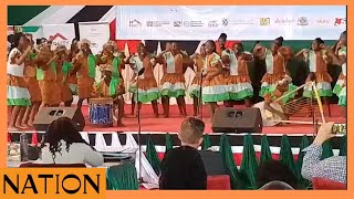 Mathare 4A JSS students perform Kisii folk song at Kenya Music Festival in Eldoret [upl. by Assirrem]