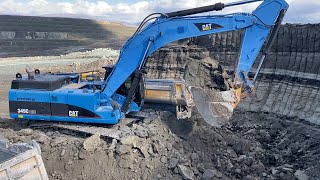 Huge Terex RH170 Front Shovel Mining Excavator Loading Dumpers [upl. by Helena]