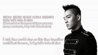 HD Taeyang 태양  Take It Slow EngRomHangul [upl. by Nonnaehr]