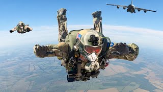 How US Special Forces Paratroopers Jump Off C17 During Extreme Operations [upl. by Kcirrek]