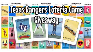 Texas Rangers Loteria Game Giveaway amp Ian Kinsler Autographs Clubhouse Clips [upl. by Pelagia]