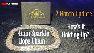 4mm Sparkle Rope Chain from HARLEMBLING 2 Months Later Update [upl. by Geier457]