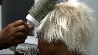 Ionic  Ceramic Blow Dry  Level 910  Ice Gold Blonde Hair Color  Modern Thermal Smoothing [upl. by Opportuna]