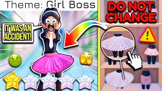 I Cant TAKE OFF Any ITEMS No MATTER WHAT In DRESS To IMPRESS Hardest Challenge  ROBLOX [upl. by Tnomyar]