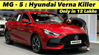 All New 2025 MG  MG 5 Sedan Here  12 Lakhs में Top Model Automatic  Hyundai Verna Killer [upl. by Alimhaj998]