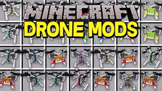 Minecraft DRONES MOD  CONTROL amp FLY DRONES WITH ABILITIES amp MORE  Modded MiniGame [upl. by Costin]