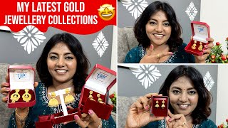 My Latest Gold Earrings Collections  My Gold Jewellery Collections Part 4  Karthikha Channel Jewel [upl. by Hsekin]